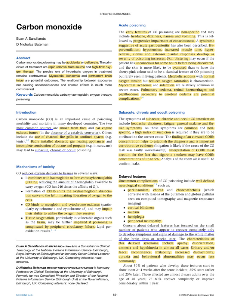 Understanding Carbon Monoxide Poisoning | PDF | Hemoglobin | Diseases ...