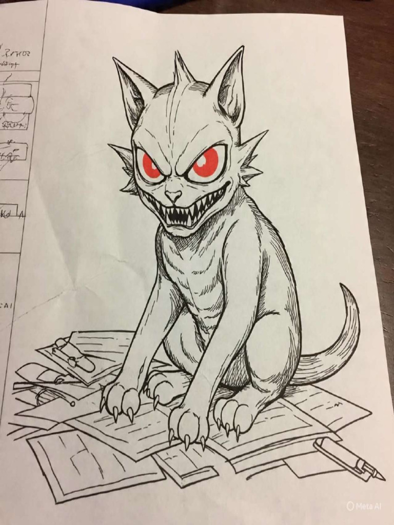 Alien Cat Colouring Sheet 001 | PDF
