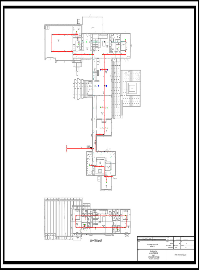 Fire Sprinkler System Layout for Residence | PDF