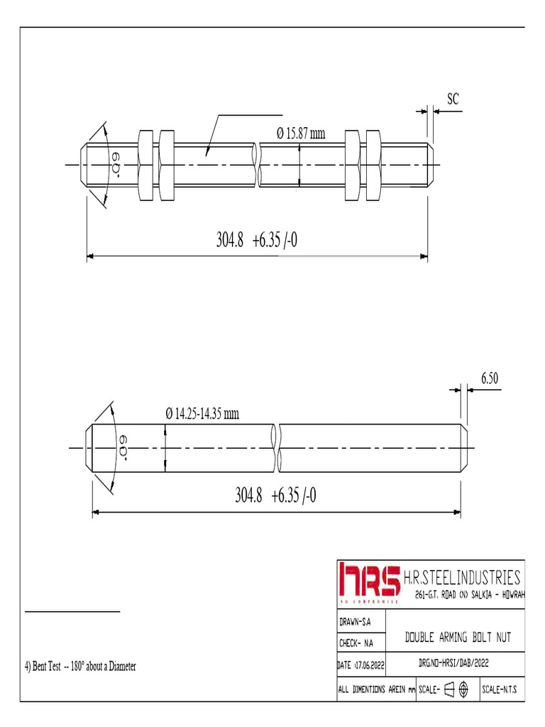 Double Arming Bolt Specifications | PDF
