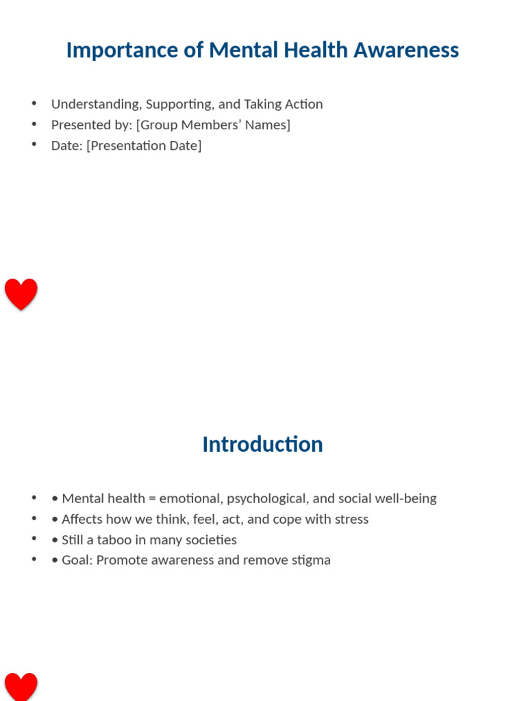 Promoting Mental Health Awareness | PDF