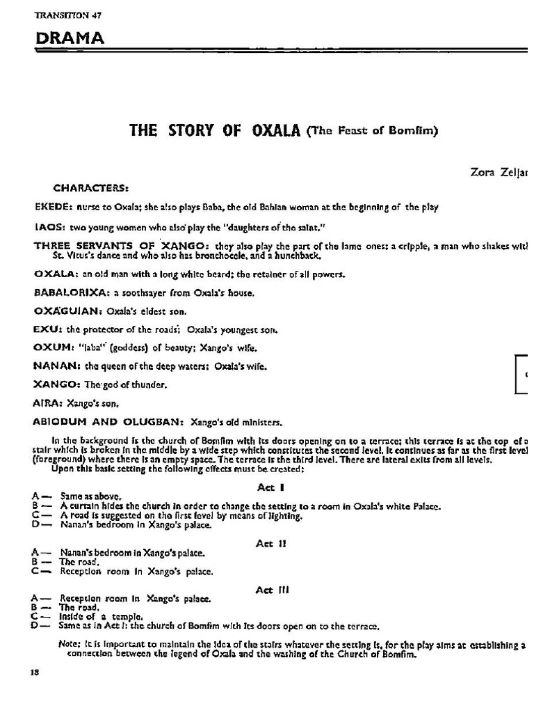 The Story of Oxala (TAPASA-Library) | PDF
