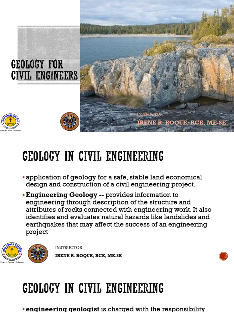 Geology's Role in Civil Engineering | PDF | Geology | Rock (Geology)