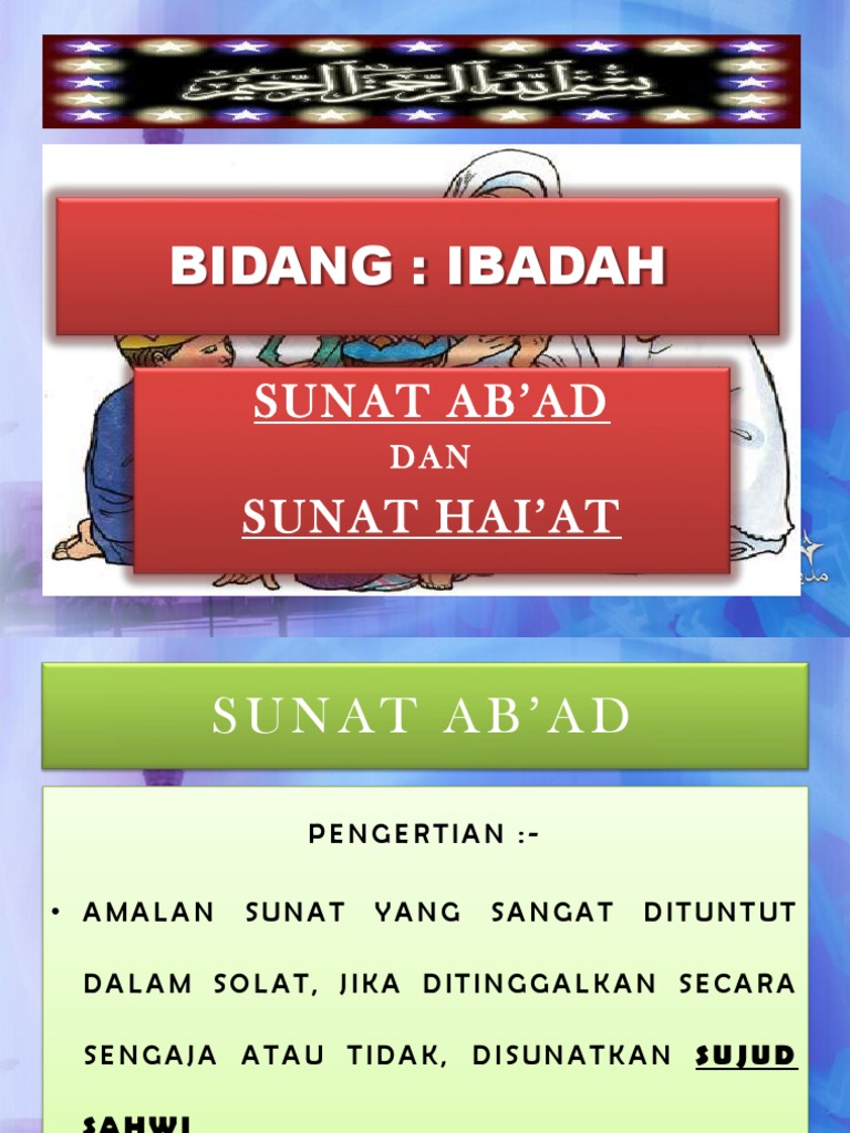 Sunat Ab Ad Dan Sunat Hai At