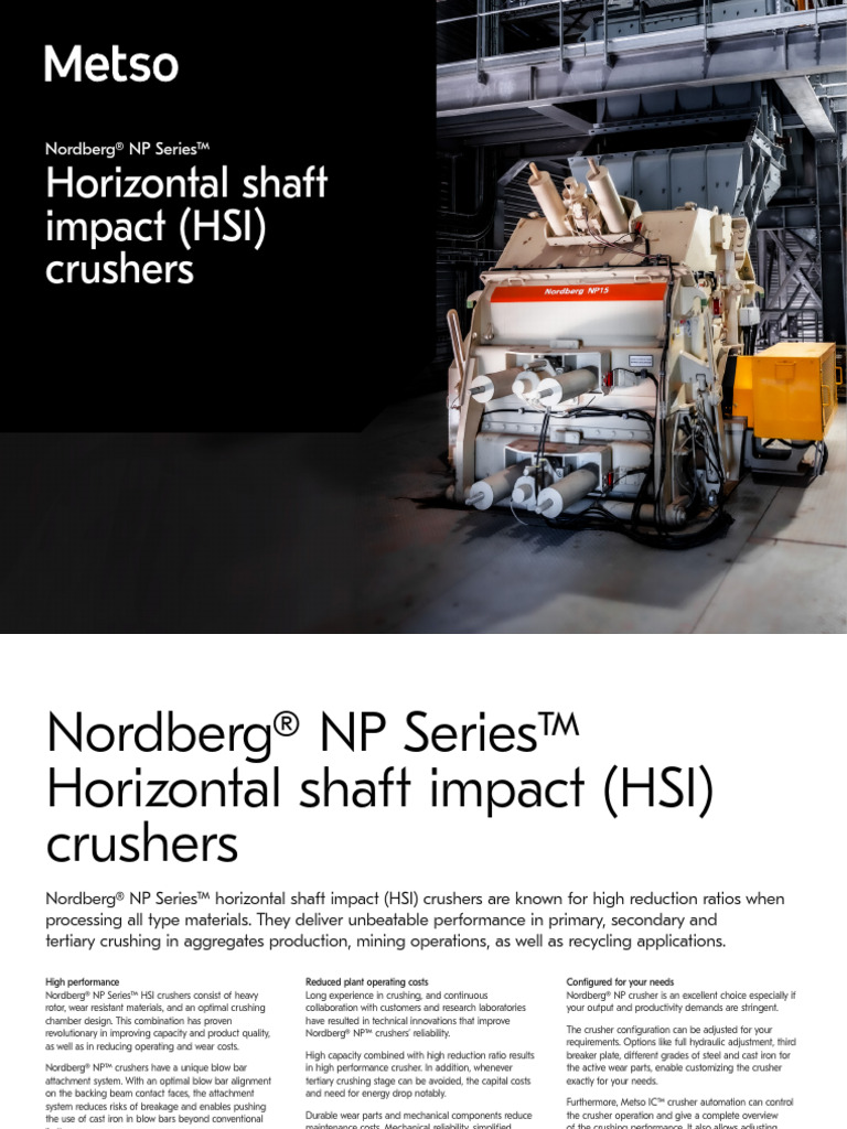 Nordberg NP Series HSI Crushers Overview | PDF | Secondary Sector Of ...