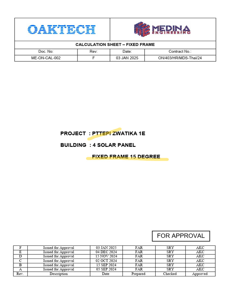 Solar Panel Frame Calculation Report | PDF | Structural Load ...