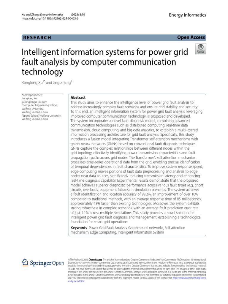 Intellegent Information Systems For Powe Grid Fault Analysis | PDF ...