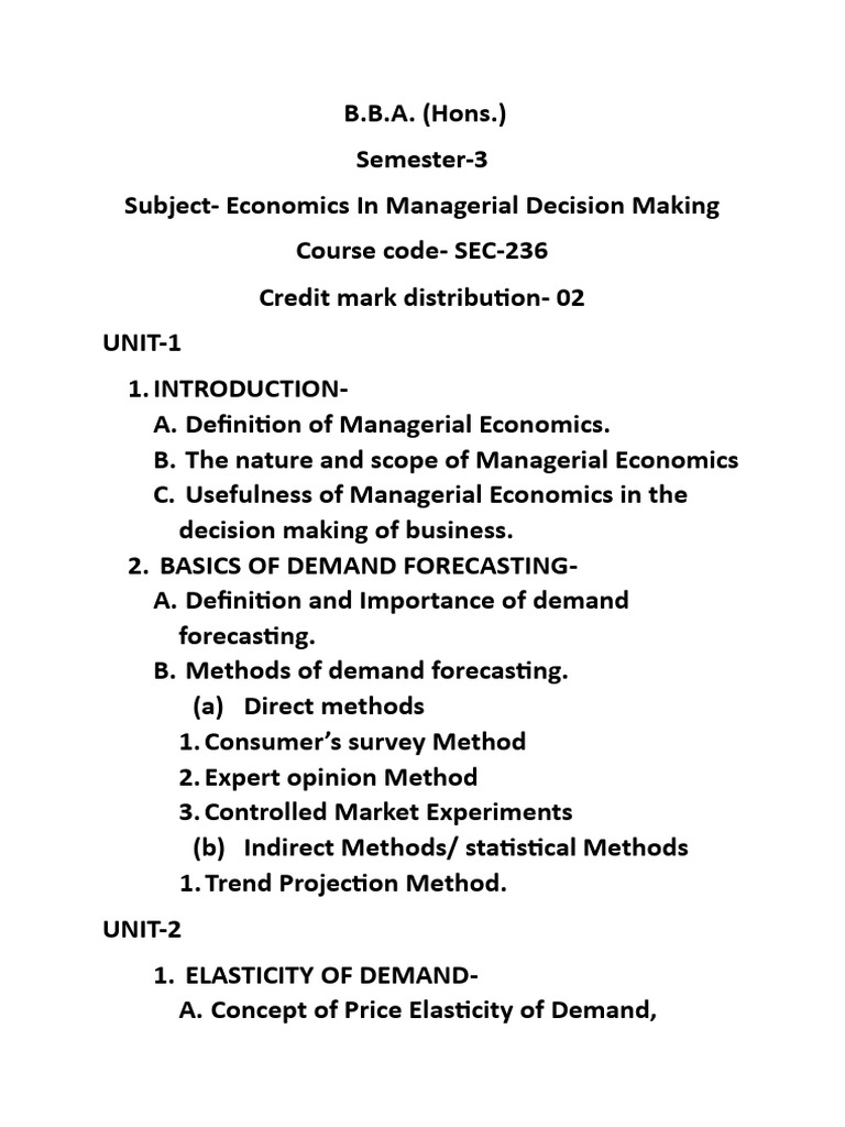 Managerial Economics: Demand Analysis | PDF | Demand | Elasticity ...
