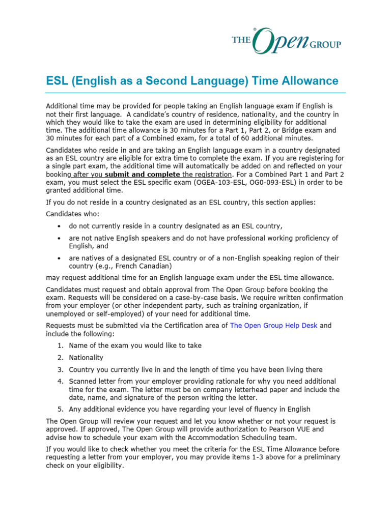 Esl and Esl Countries | PDF | English As A Second Or Foreign Language ...