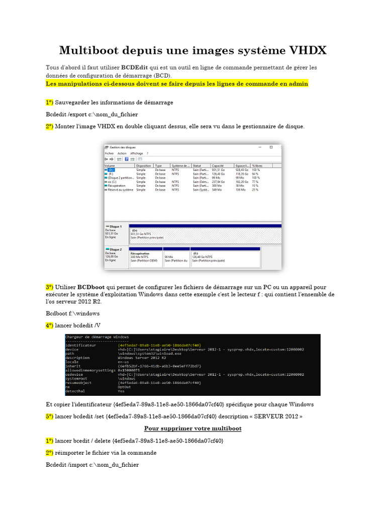 Multiboot avec VHDX sous Windows | PDF