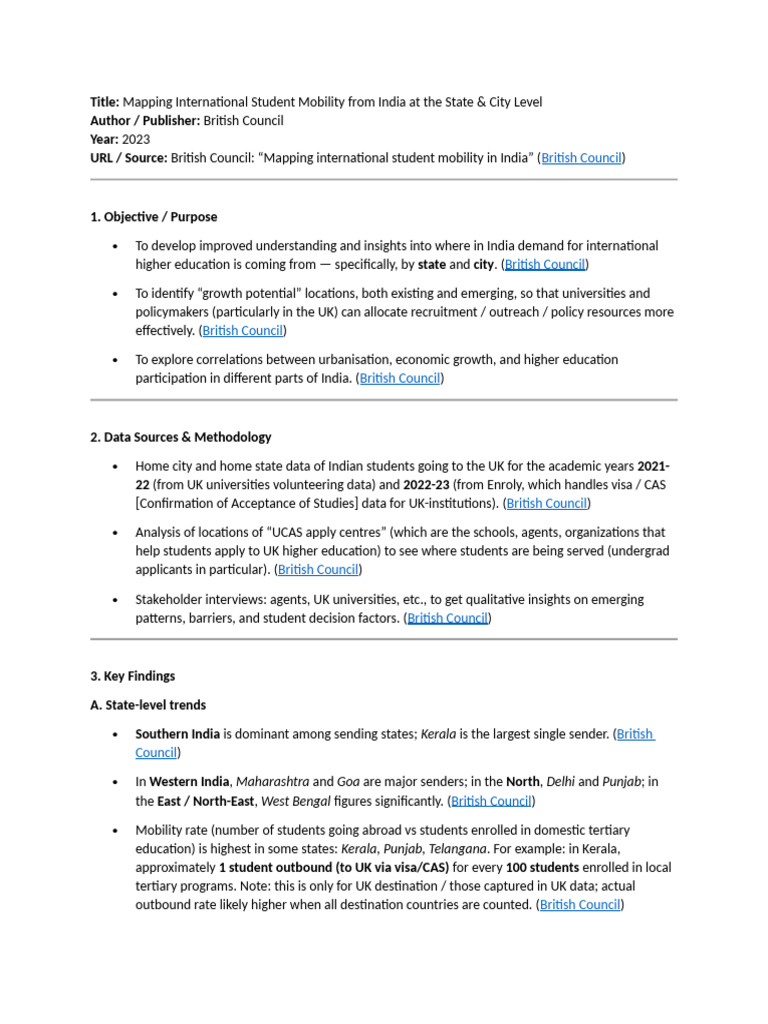 International Student Mobility | PDF | Demand | Investing