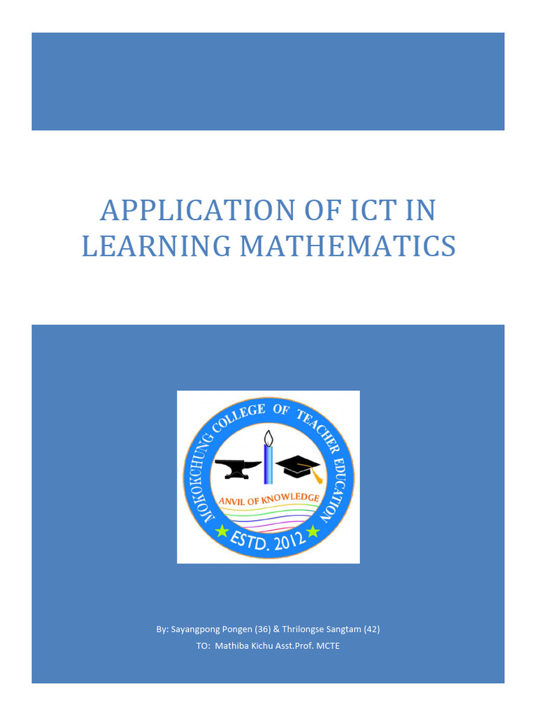 Applications of ICT Mathfinal - 021030 | PDF | Educational Technology ...