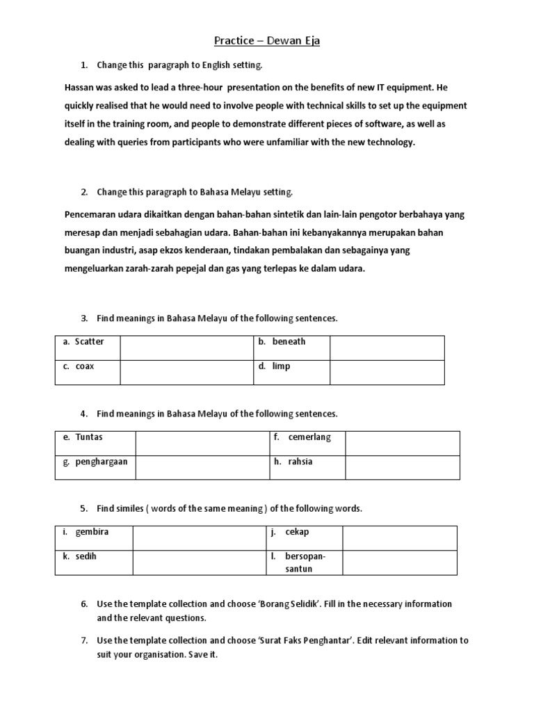 Bilingual IT Training and Language Tasks | PDF