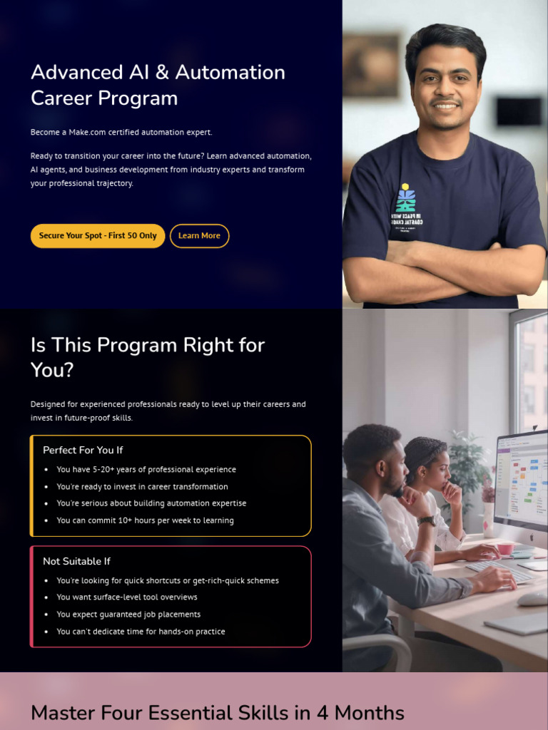 4 Months Advanced AI and Automation Career Program | PDF | Artificial ...
