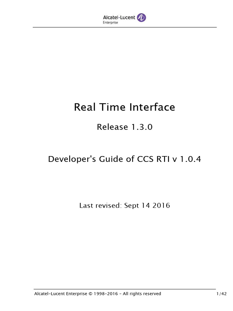 CCS Real Time Interface Developer Guide | PDF | Class (Computer ...
