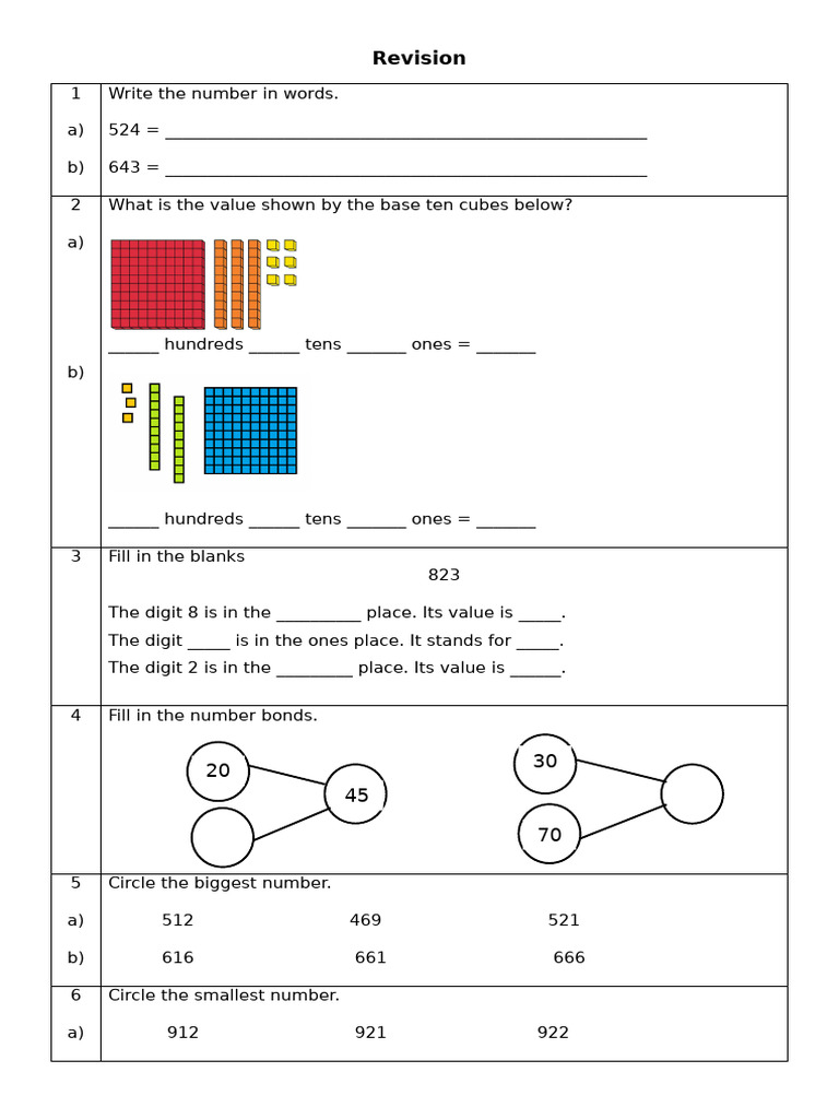 Math Practice Worksheet for Kids | PDF | Mathematics | Arithmetic