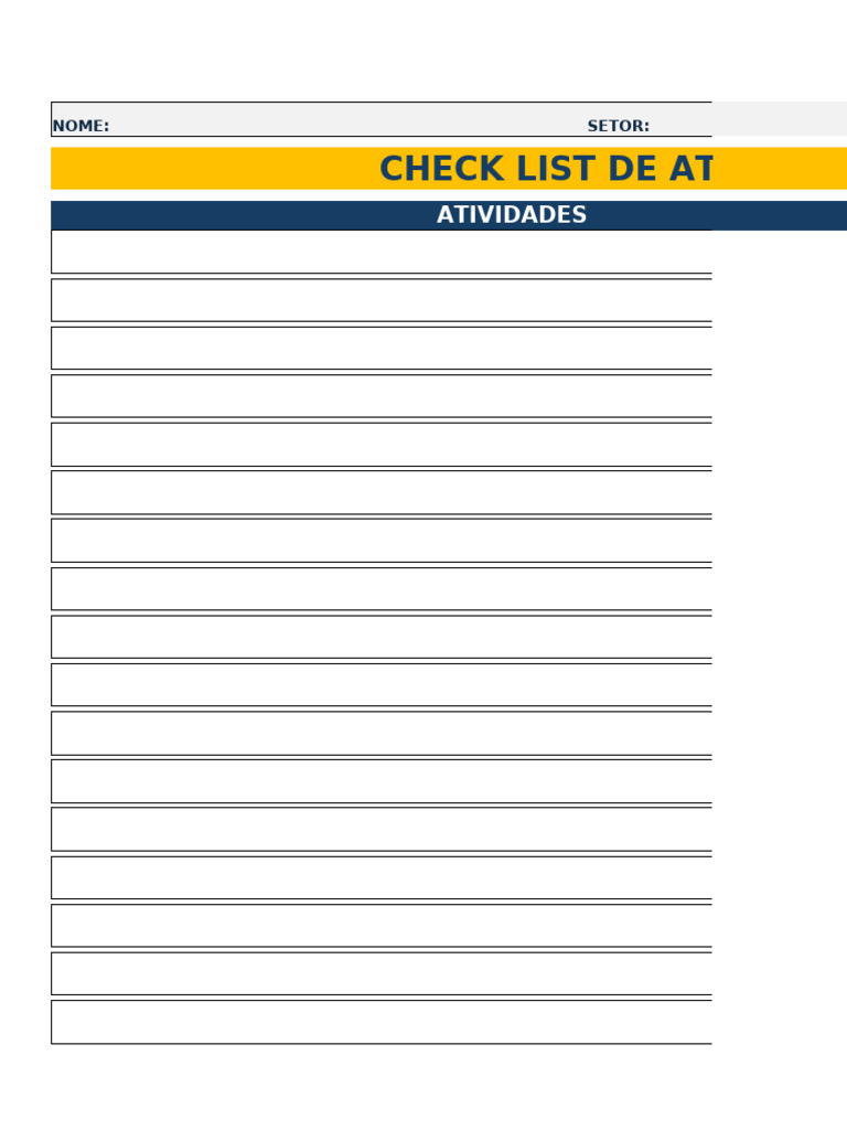 Checklist de Atividades e Status | PDF