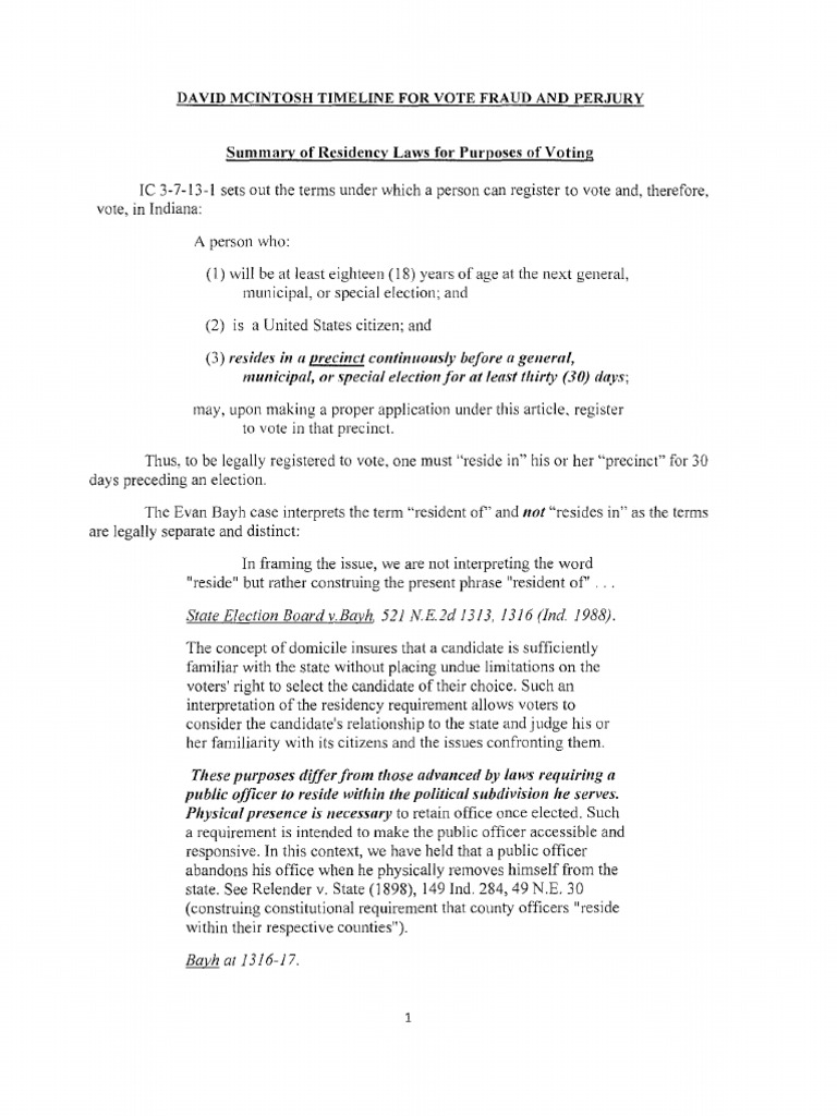 McIntosh Chronology PDF Voter Registration Elections