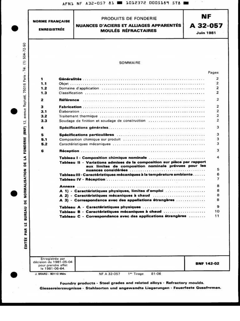 AFNOR Copyright Information 2000 | PDF