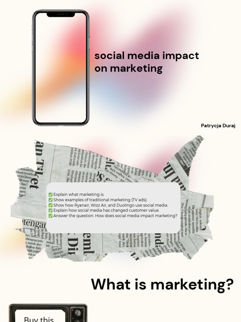 Social Media Impact On Marketing Prezentacja Angielski | PDF