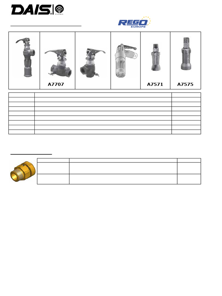 Nozzles and Adapters for REGO Systems | PDF