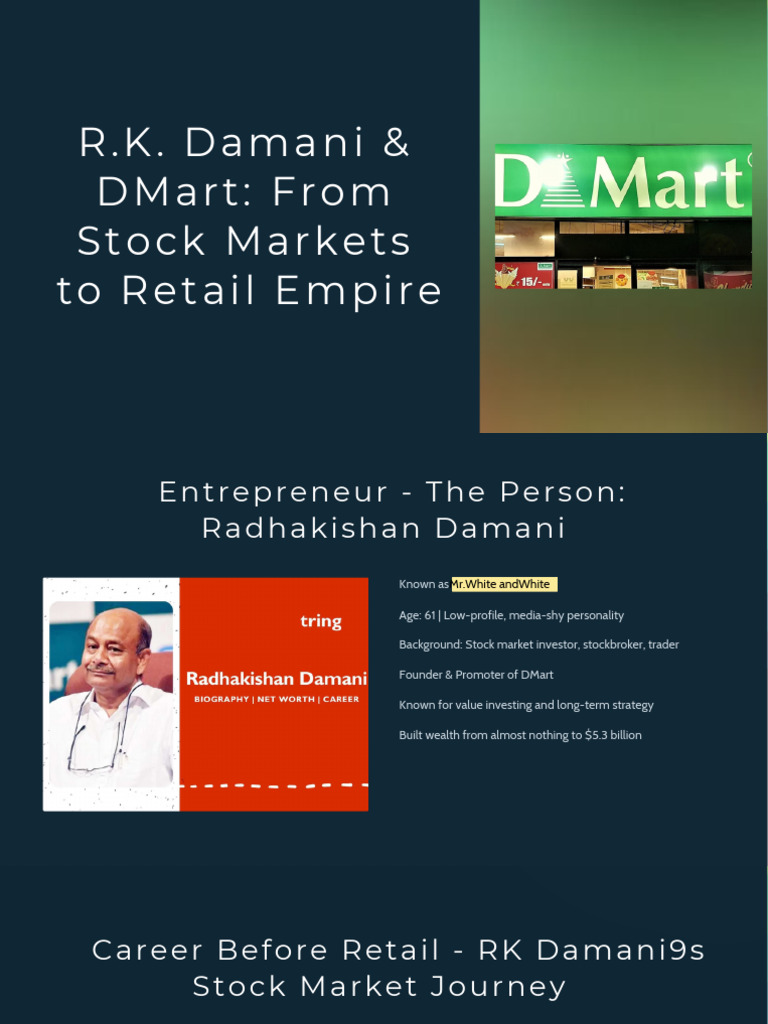 R.K. Damani: DMart's Success Story | PDF | Investing | Stocks