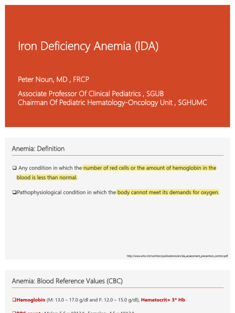 Understanding Iron Deficiency Anemia | PDF | Anemia | Clinical Medicine