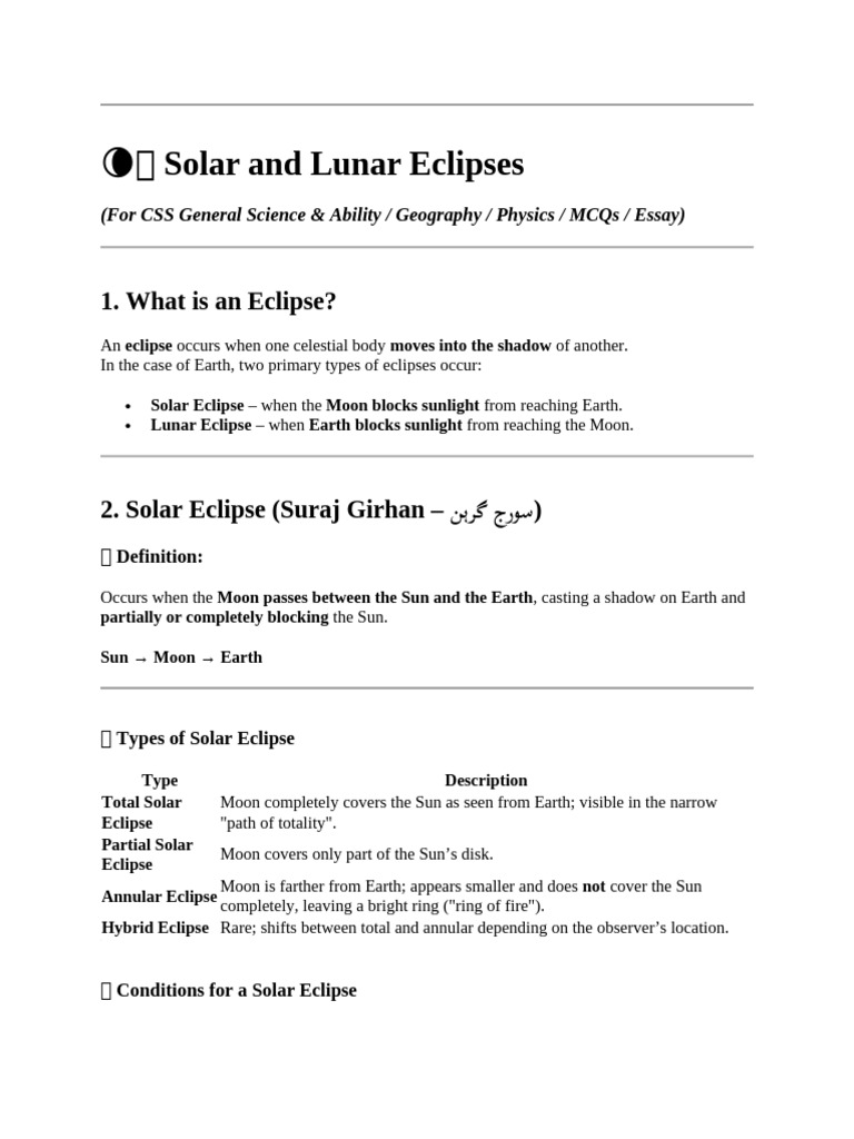 Earth's Motion and Eclipses Explained | PDF | Solar Eclipse | Precipitation