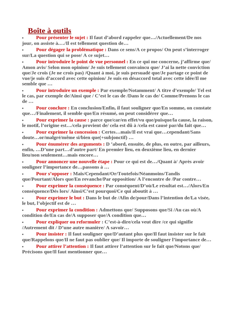 Techniques de rédaction argumentative | PDF