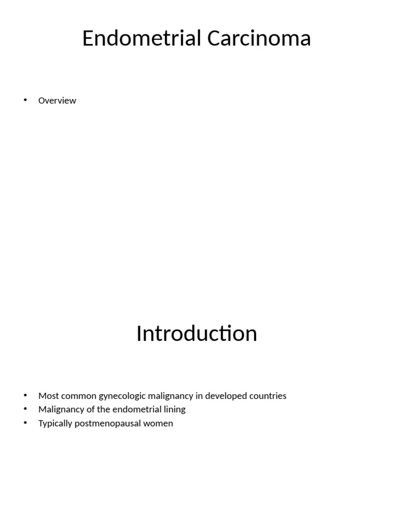 Endometrial Carcinoma Overview and Insights | PDF