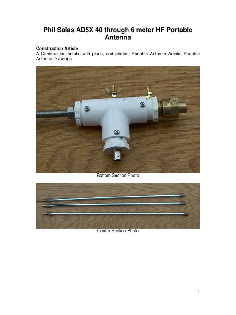 Aluminum Portable Antenna 40 Meter HF Band Antenna (Radio) Screw