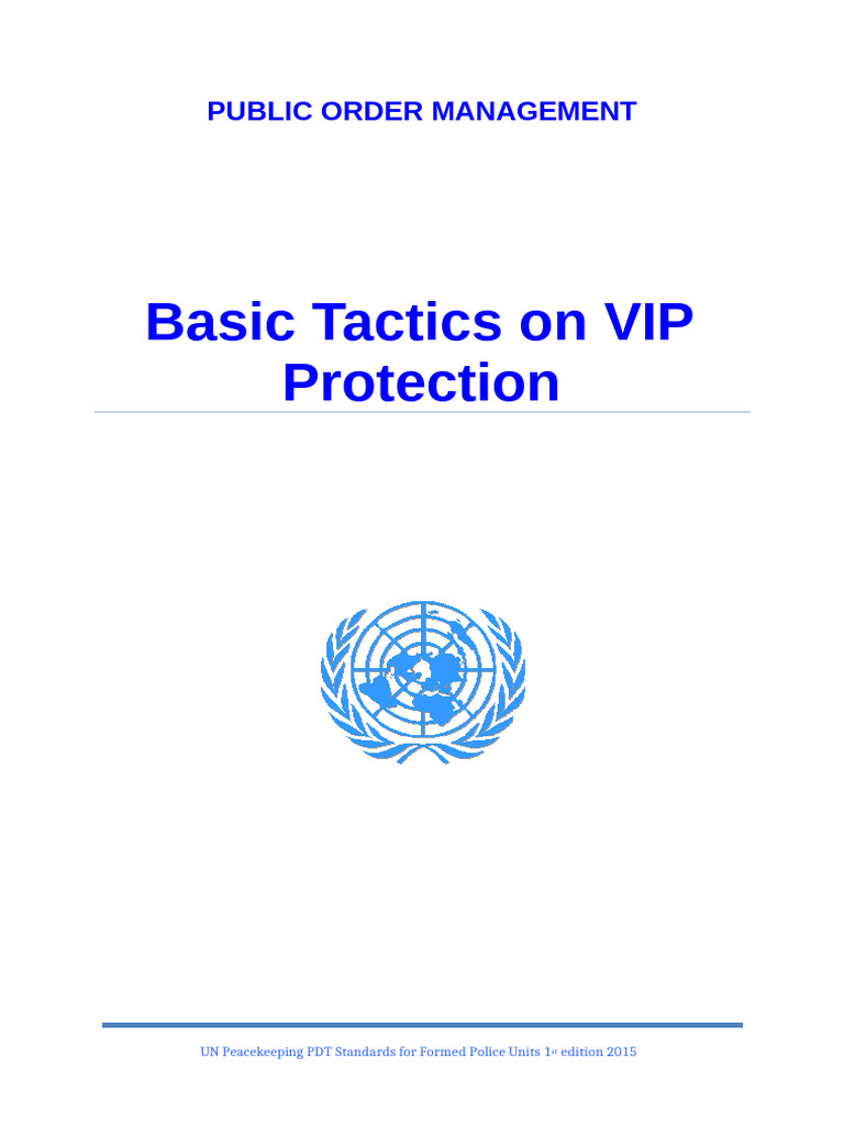 UN FPU VIP Protection Training Guide | PDF | Peacekeeping | Convoy