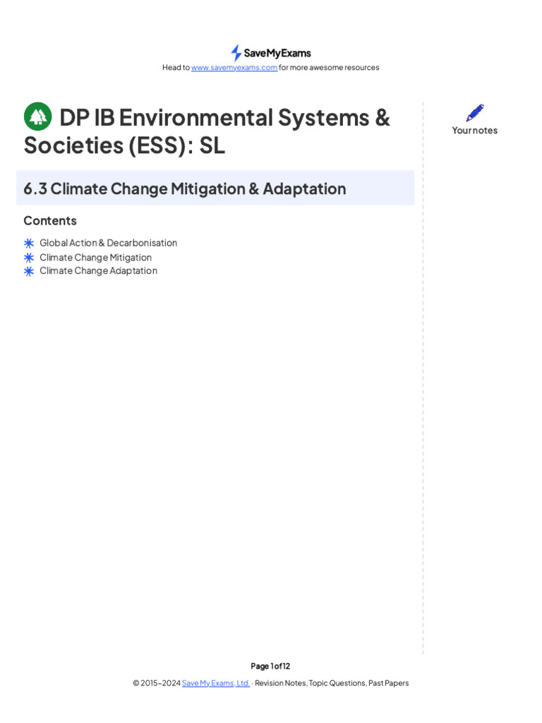 Climate Change Mitigation Strategies | PDF | Climate Change Mitigation ...