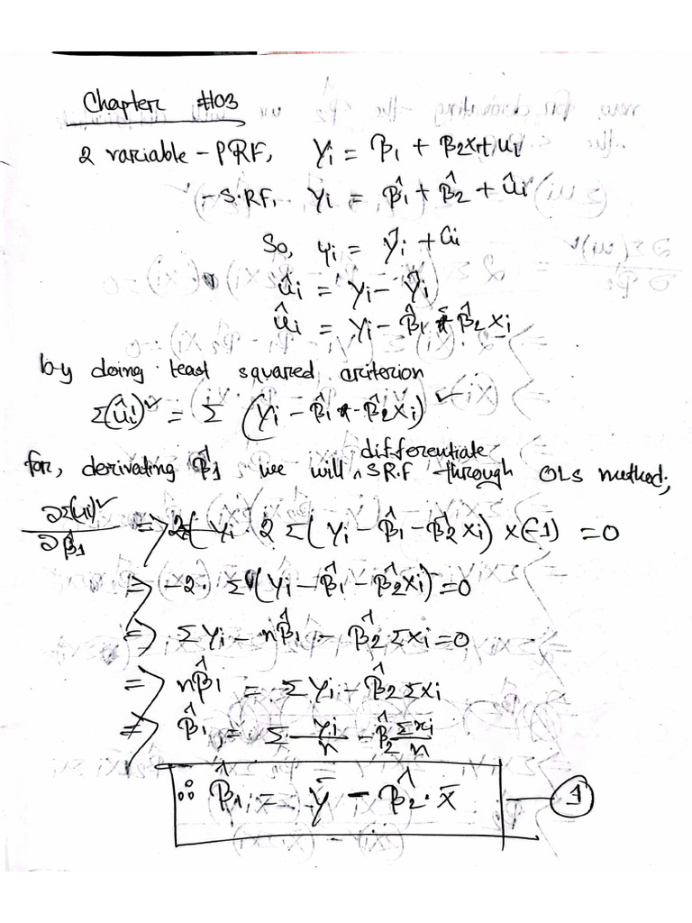 Econometrics Chapter - 3 Note | PDF