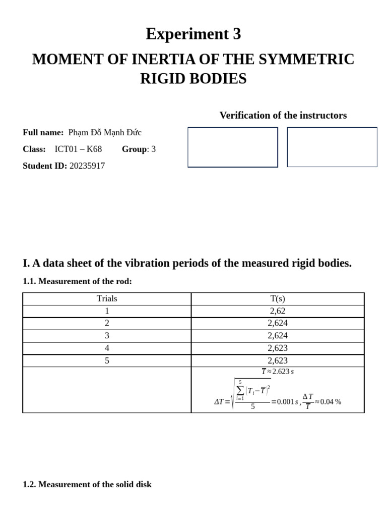 Experiment 3 Lab Report 2.0 | PDF