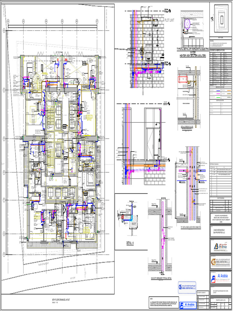 SR Mep SD Aem PL 00010 6th Floor Plan Drainage Layout Rev 01 | PDF ...