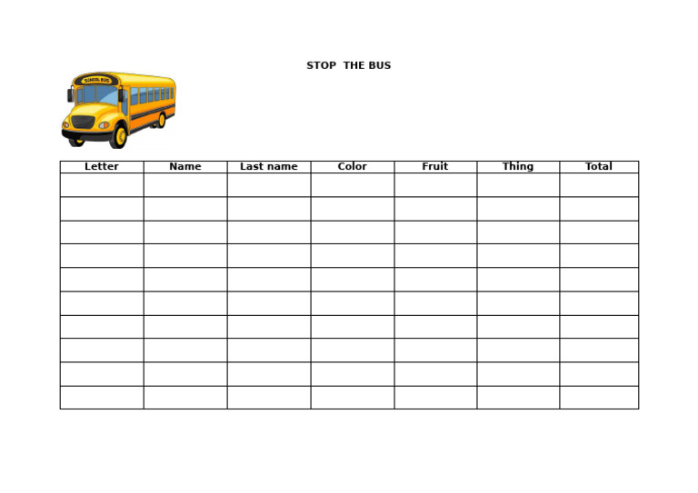 Stop The Bus | PDF