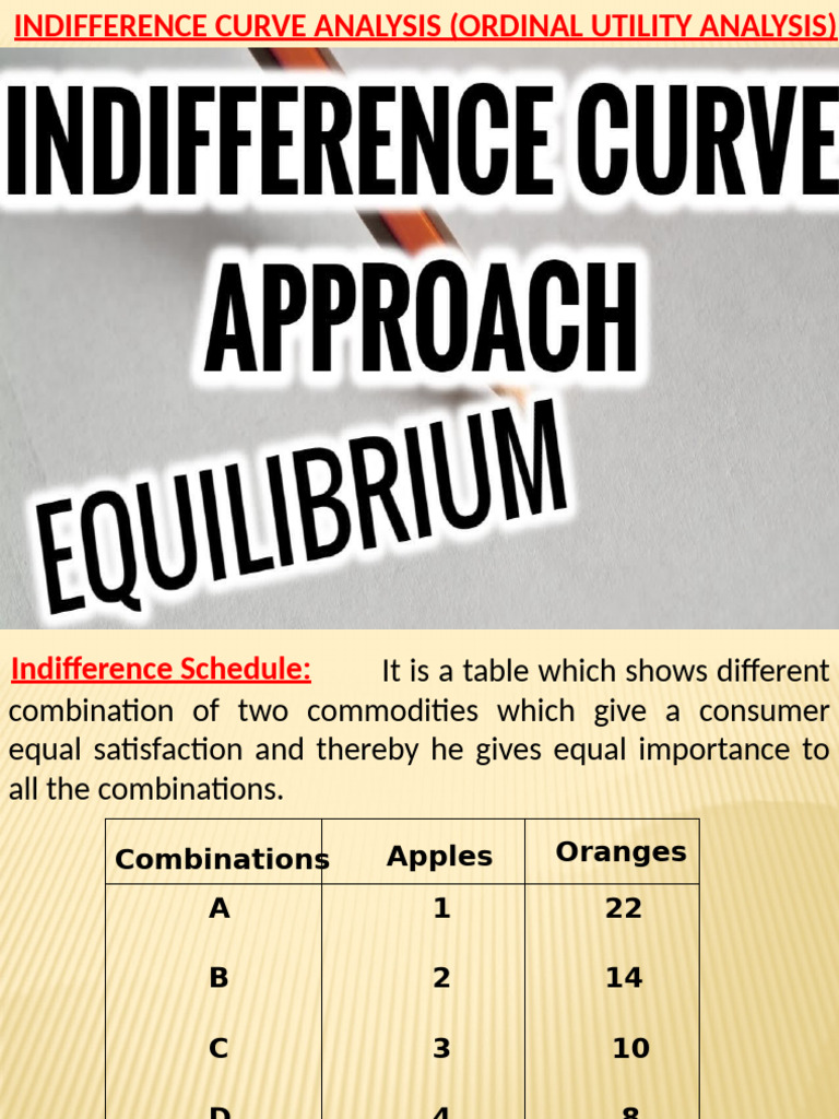 Indifference Curve Analysis Explained | PDF | Utility | Microeconomics