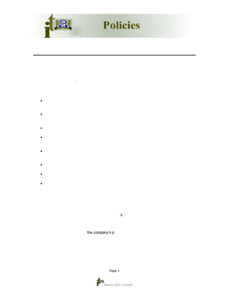 Removable Media Use Policy at Banks DIH | PDF | Usb Flash Drive ...