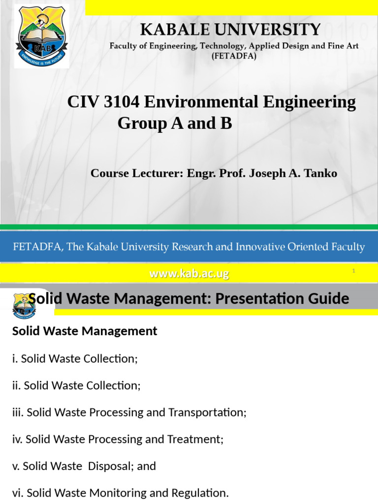 Solid Waste Management Overview Guide | PDF | Waste | Waste Management