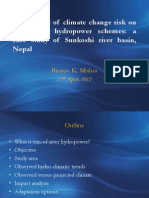 An Analysis of Climate Change Risk On Run-Of-River Hydropower Schemes: A Case Study of Sunkoshi River Basin, Nepal