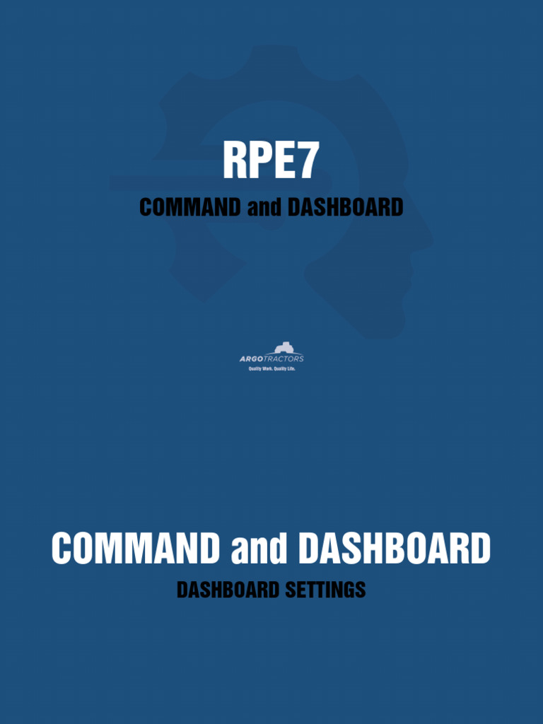 RPE7 Dashboard and Transmission Settings | PDF | Motor Vehicle | Vehicles
