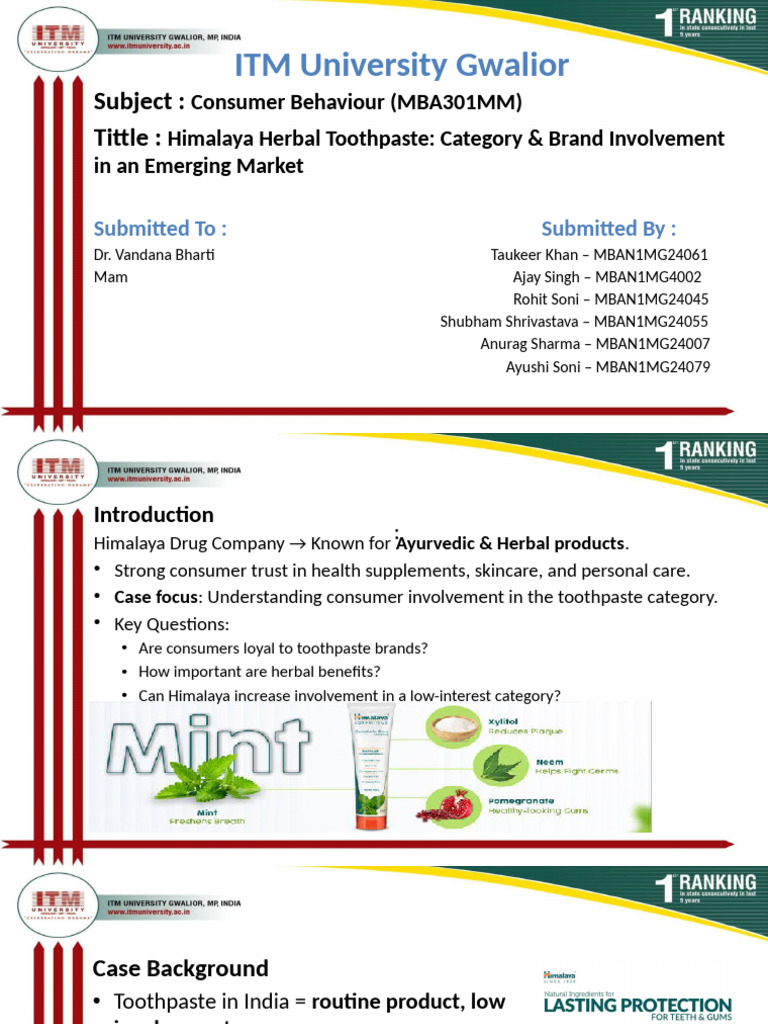 Himalaya Herbal Toothpaste Consumer Insights | PDF | Oral Hygiene | Brand