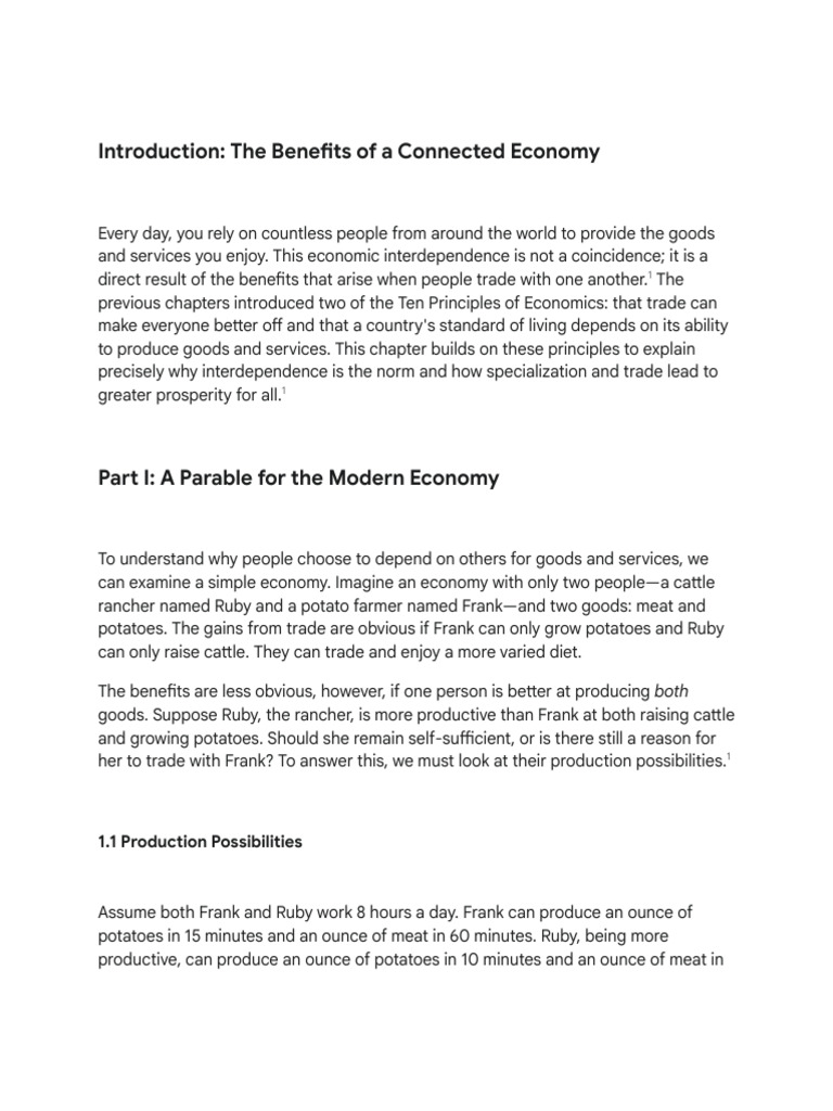 Gains from Trade and Economic Interdependence | PDF | Comparative ...