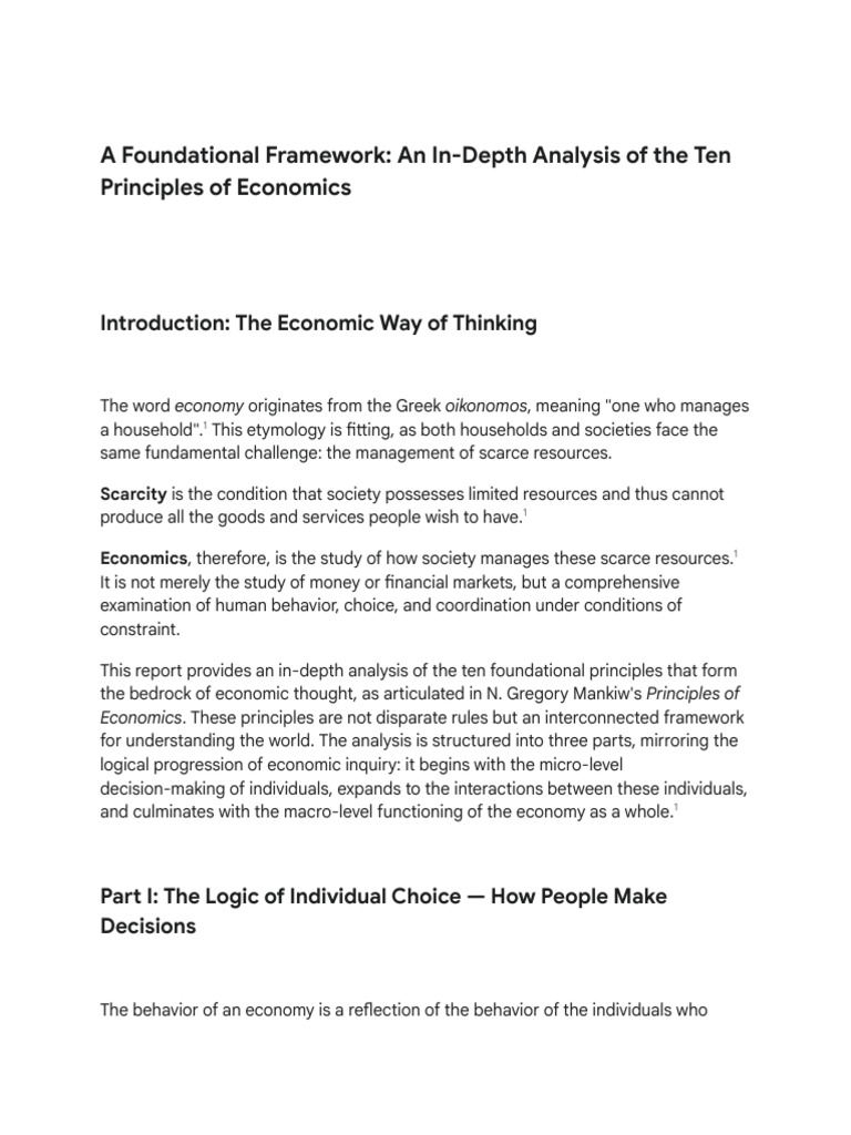 Ten Principles of Economics Explained | PDF | Inflation | Economics