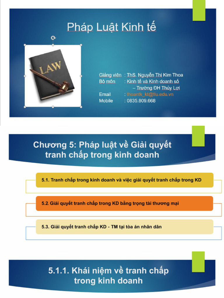 PLKT - C5 - PL Ve Giai Quyet Tranh Chap Trong KD | PDF