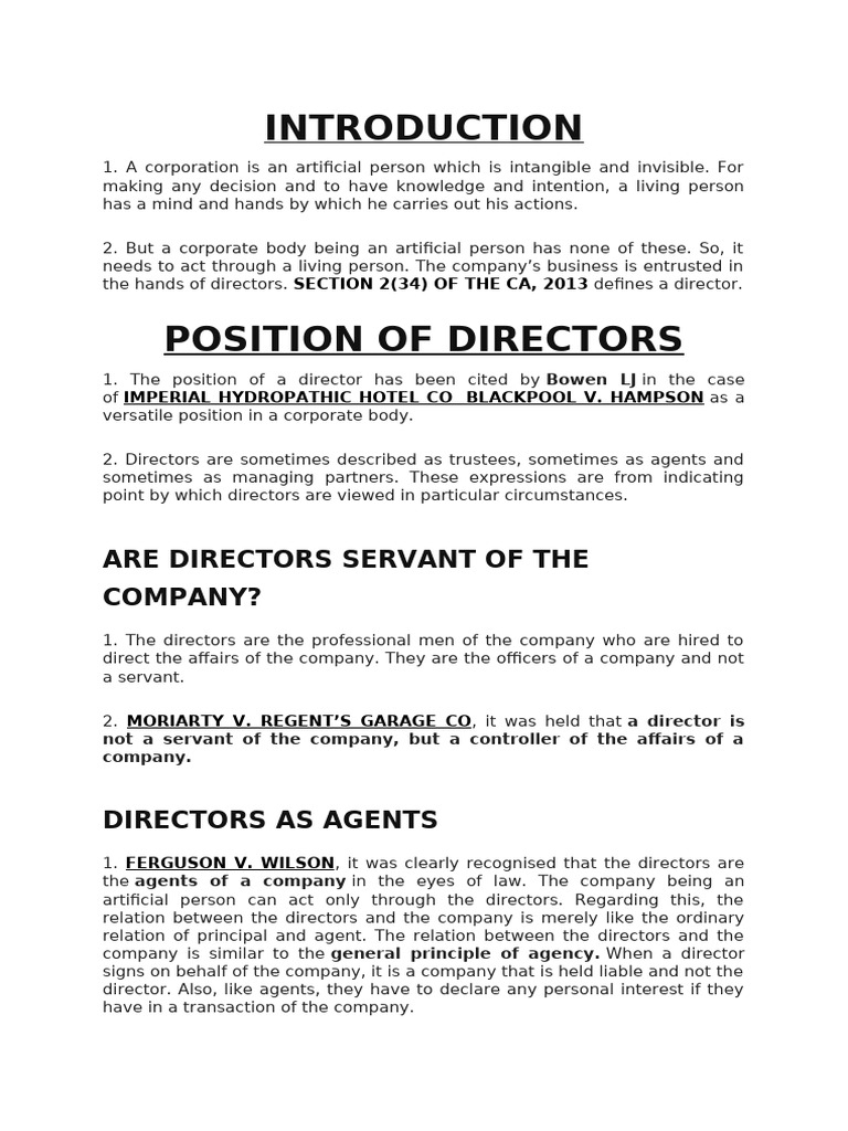 Understanding Corporate Directors' Roles | PDF | Board Of Directors ...