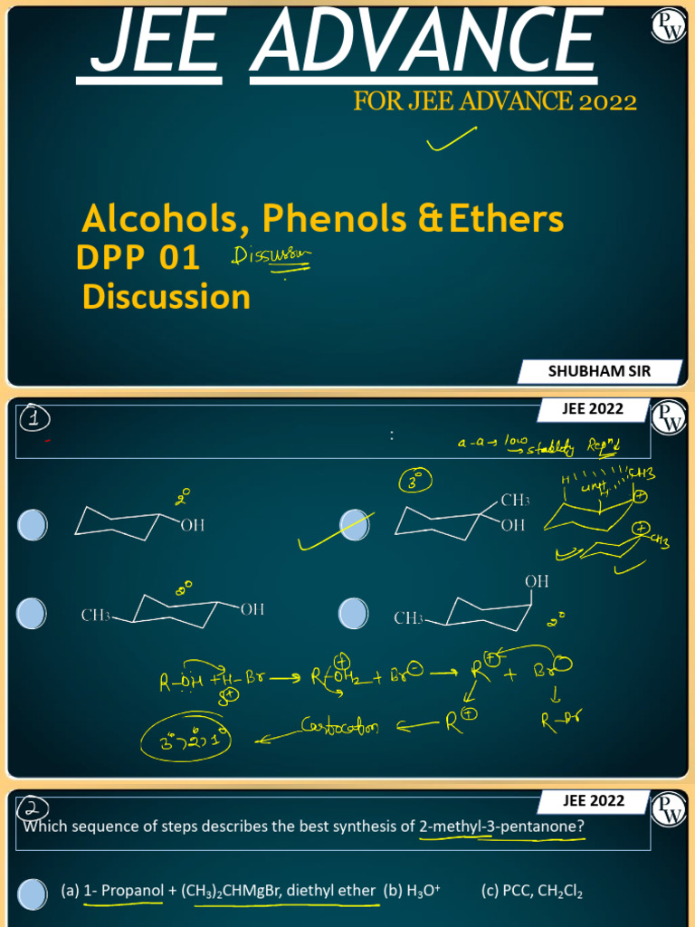 JEE Advance 2022 Chemistry DPP Analysis | PDF | Ether | Ketone