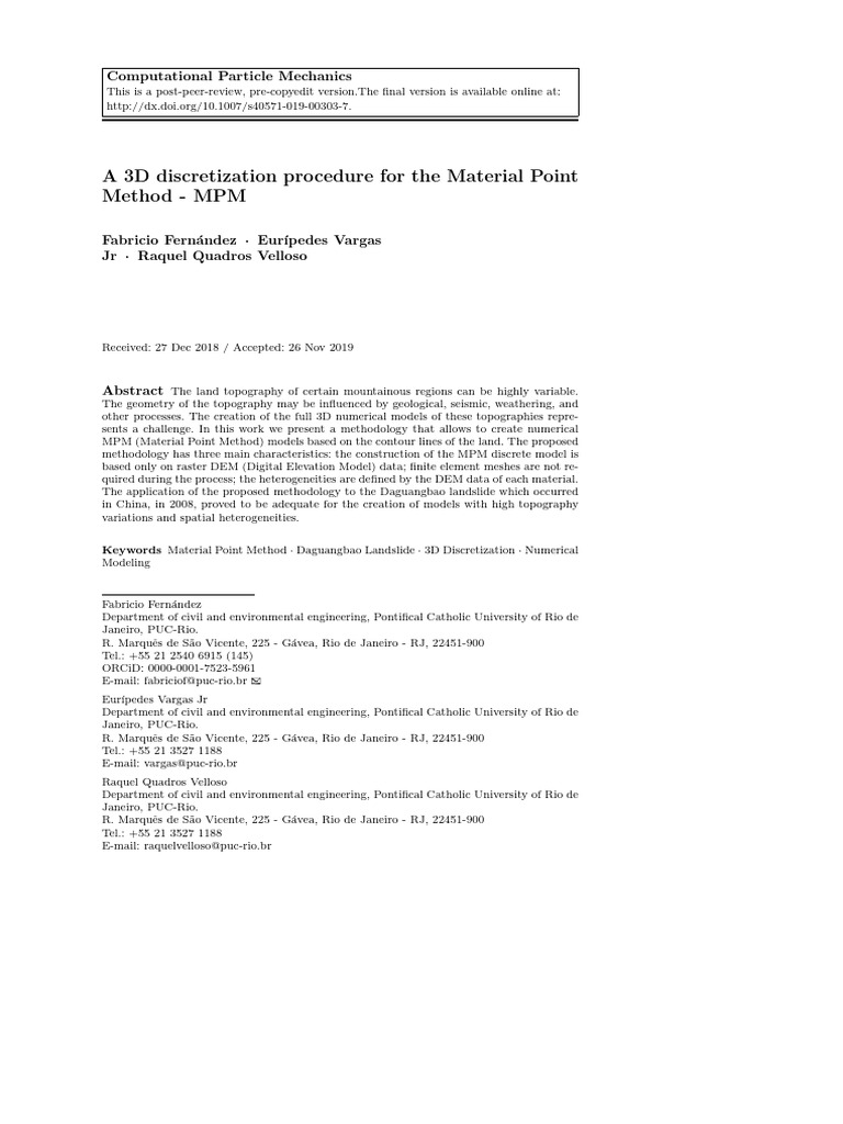 3D MPM Discretization Methodology | PDF | Finite Element Method ...