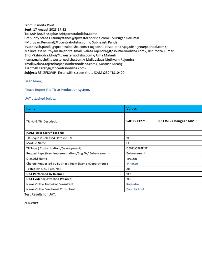 ZFICWIP Error Resolution Request | PDF | Software Engineering | Computing